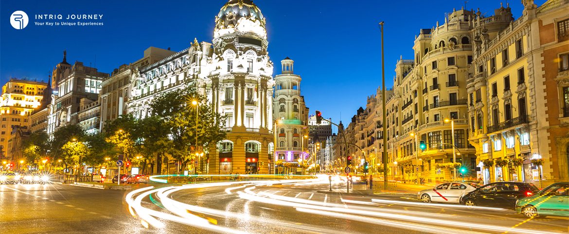 Image of the vibrant neighborhood streets in Madrid